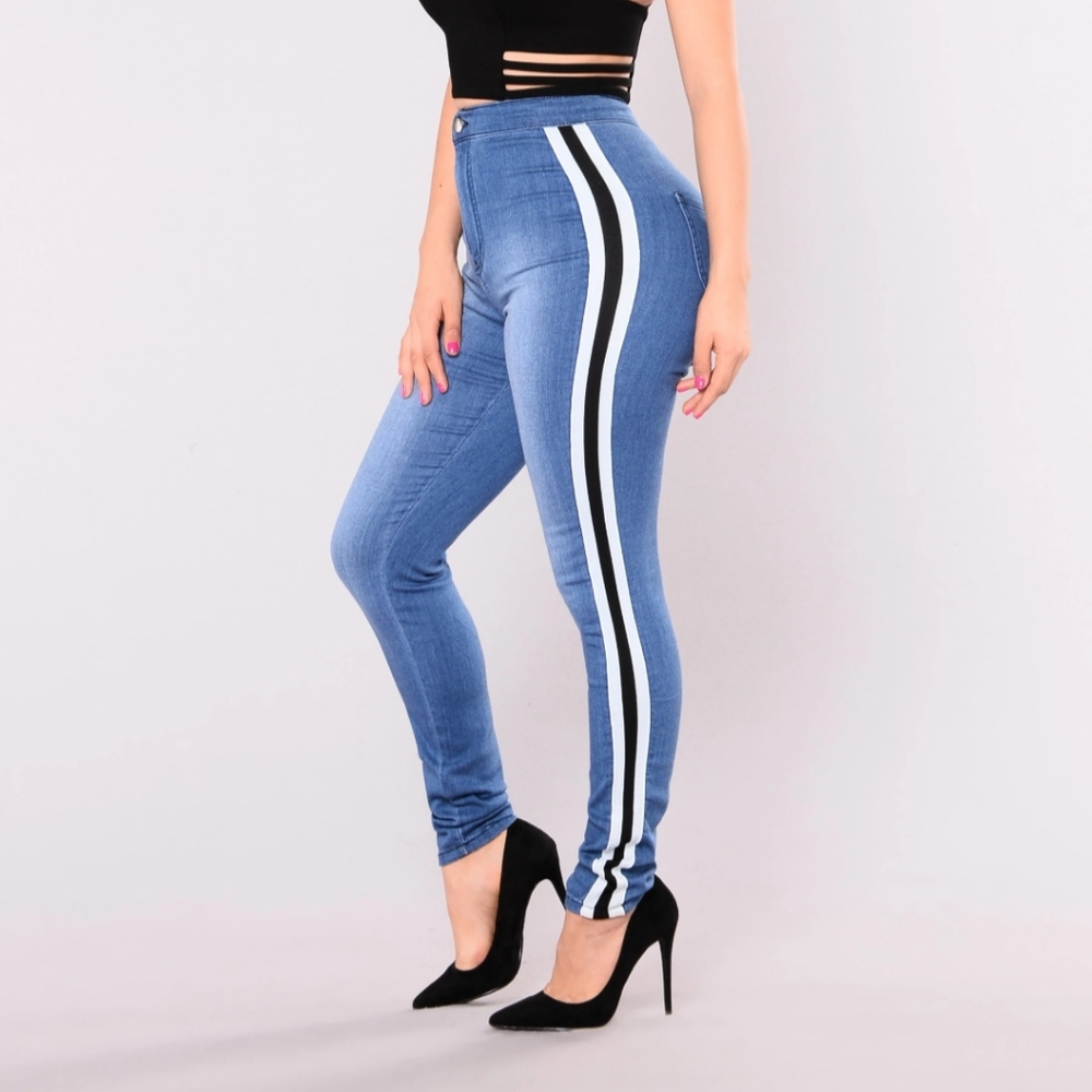 Fashion Nova Striped Jeans
